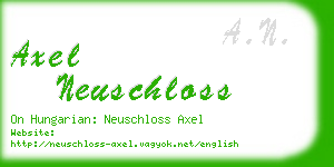 axel neuschloss business card